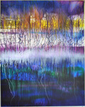 Ian Penny Acrylic Ink abstract painting Entwine